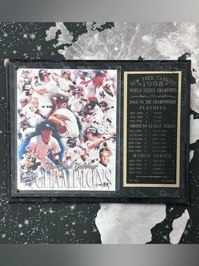 New York Yankees 1998 World Series Champions Plaque